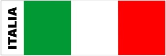 ITALIAN FLAG STICKER, 30 X 90