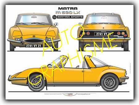 MATRA M530 LX 3 VIEW POSTER