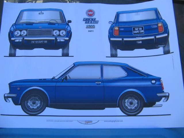 1971 FIAT 128 SL COUPE POSTER