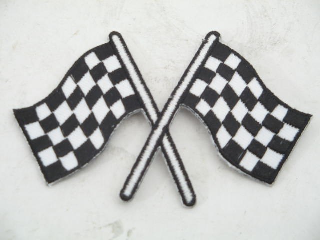 CROSSED FLAGS PATCH,90 MM WIDE