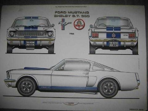 1966 MUSTANG SHELBY GT POSTER