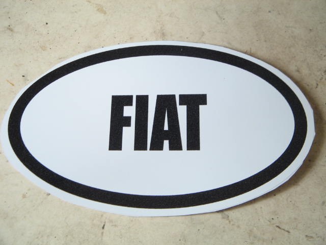 OVAL FIAT STICKER