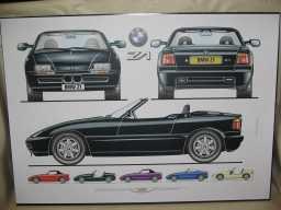 BMW Z1 3 VIEW POSTER