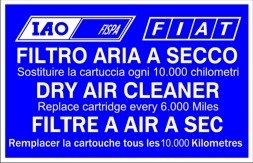 IAO/FISPA AIR FILTER STICKER