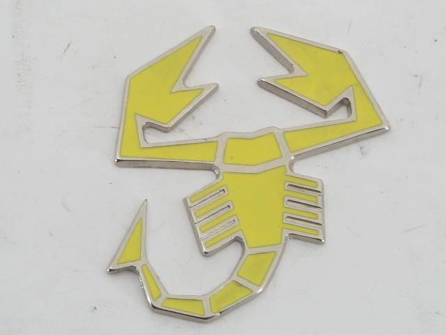 YELLOW ABARTH METAL EMBLEM