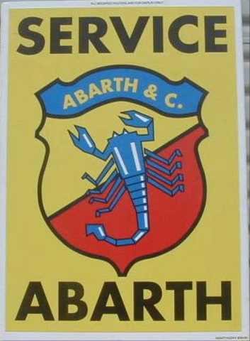 ABARTH SERVICE SIGN POSTER