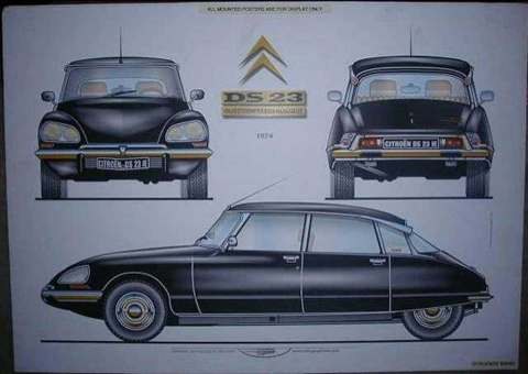 1974 CITROEN DS 23 IE POSTER