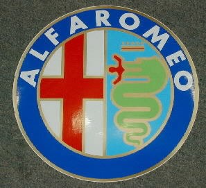 ALFA BADGE STICKER 10 CM ROUND