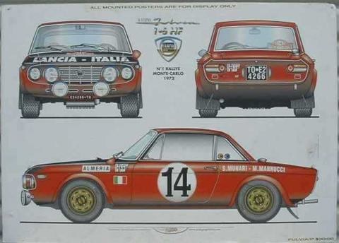 LANCIA FULVIA 1.6HF POSTER