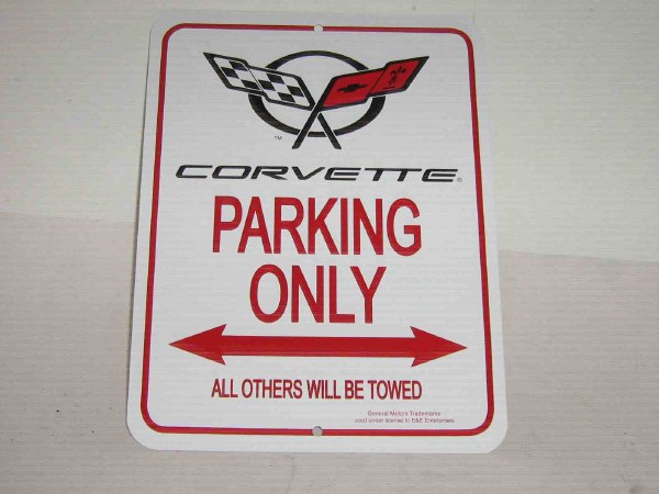 CORVETTE PARKING ONLY SIGN - C. OBERT & CO.