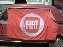 RED FIAT FLAG, 144 X 90 CM