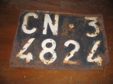 ITALIAN POST WAR REAR PLATE