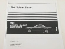 1980 TURBO OWNERS MANUAL, COPY