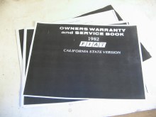 WARRANTY & SERVICE BOOK, COPY