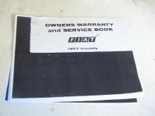 WARRANTY & SERVICE BOOK, COPY