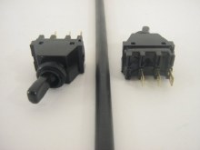 BLACK TOGGLE SWITCH FLAT TERM