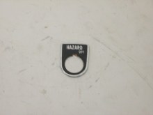 1972 HAZARD SWITCH ID PLATE