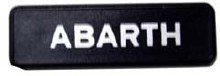 SILVER ABARTH ON BLACK EMBLEM