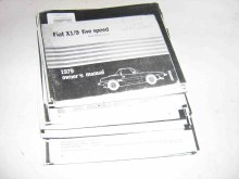 1979 OWNERS MANUAL, COPY
