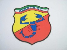 7X6 CM TRICOLOR ABARTH STICKER