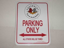 CORVETTE PARKING ONLY SIGN