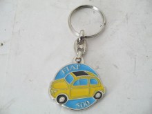 YELLOW FIAT 500 KEY FOB