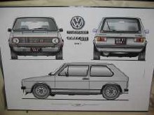 VW GOLF MK1 GTI POSTER