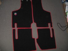 FLOOR COVER MATS W RED TRIM