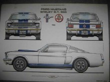 1966 MUSTANG SHELBY GT POSTER