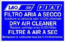 IAO/FISPA AIR FILTER STICKER