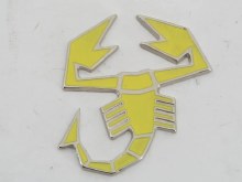 YELLOW ABARTH METAL EMBLEM