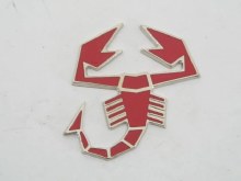 RED ABARTH METAL EMBLEM