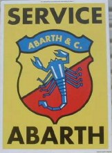 ABARTH SERVICE SIGN POSTER