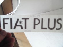 SILVER "FIAT PLUS" STICKER