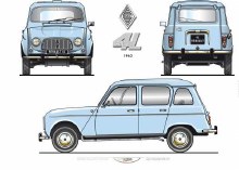 Renault 4L 1962 POSTER