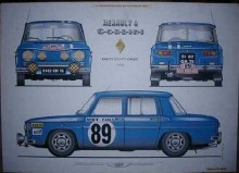 RENAULT 8 GORDINI RALLY POSTER