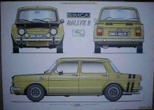 1973 SIMCA RALLYE 2 POSTER