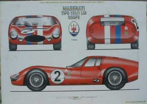MASERATI TIPO 151/3 LM POSTER