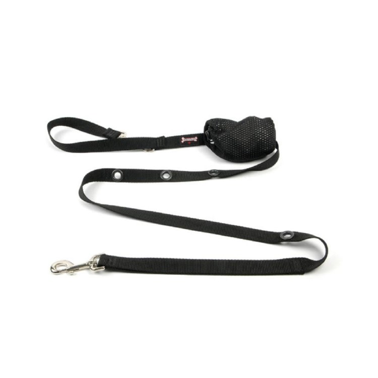 Smoochy Poochy Hands Free Leash 5/8x 6' Bk