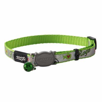 Rogz Cat Collar Reflecto Lime 8-12in