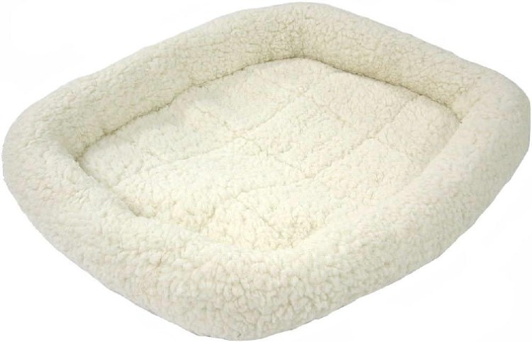 Crate Fleece Bed Cream 12x18