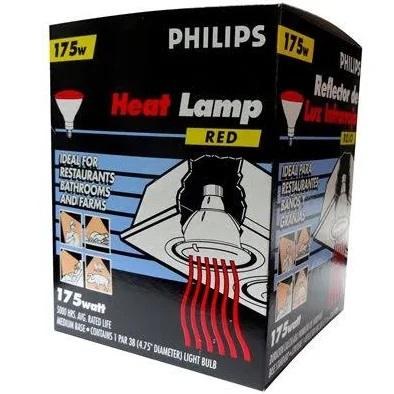 Heat Bulb Red 175w