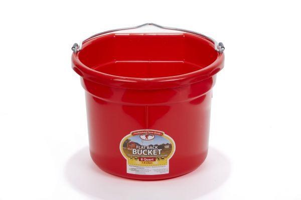 Bucket 8qt Flat Back Red