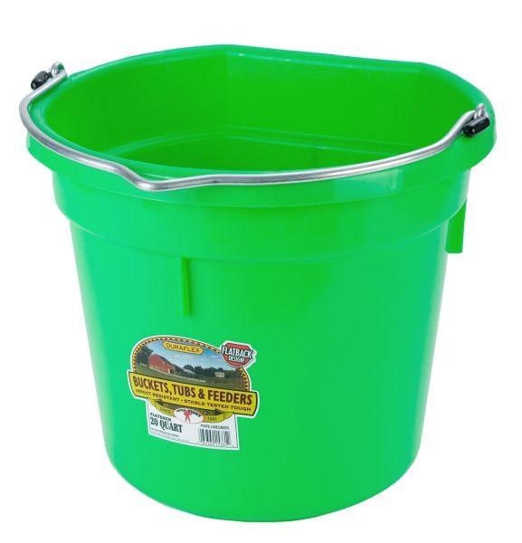 Bucket 20qt Flat Back Lime Green