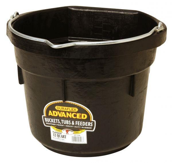 Rubber Flat Back Bucket 12qt