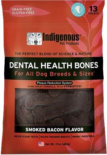 Indigenous Pet Products Dental Bones Bacon 17oz