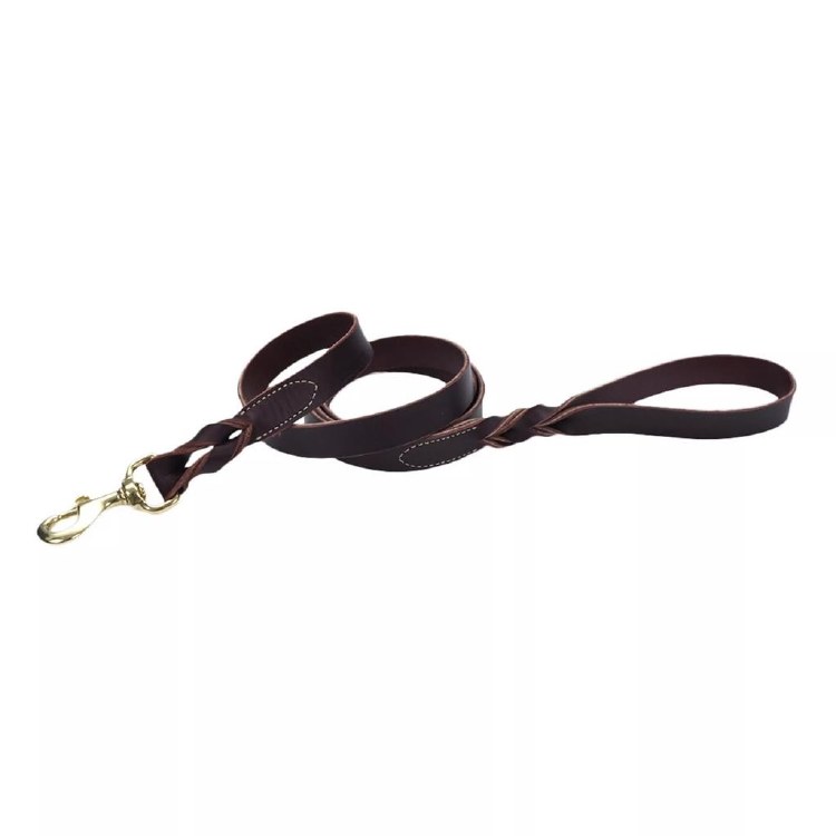 Circle-T Leather Leash Brown 5/8x6