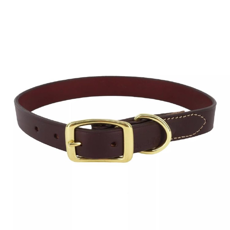 Circle-T Leather Collar Brown 16"