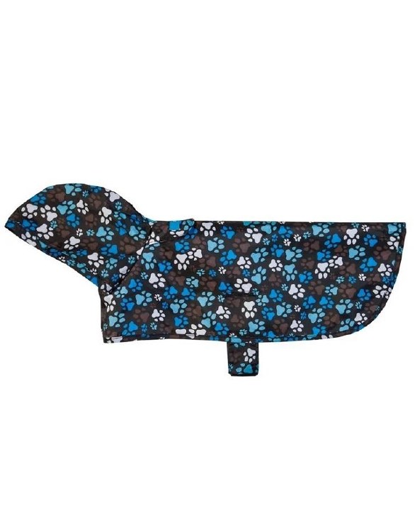 RC Pet Rain Poncho Blue Paws