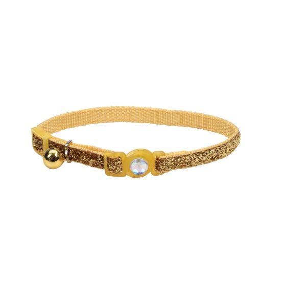 Coastal SafeCat Glitter Collar Gold